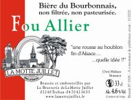 Beer bottle label Fou Allier