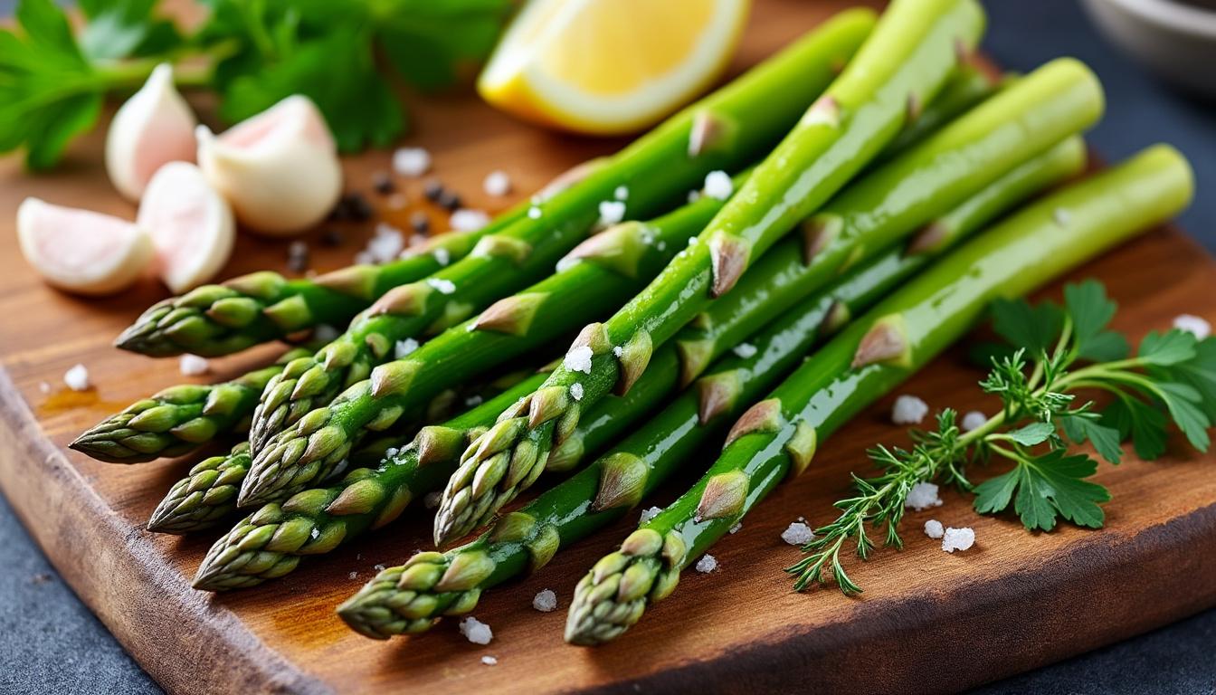 découvrez une recette simple et savoureuse mettant en valeur les asperges vertes, parfaite pour un repas frais et léger.