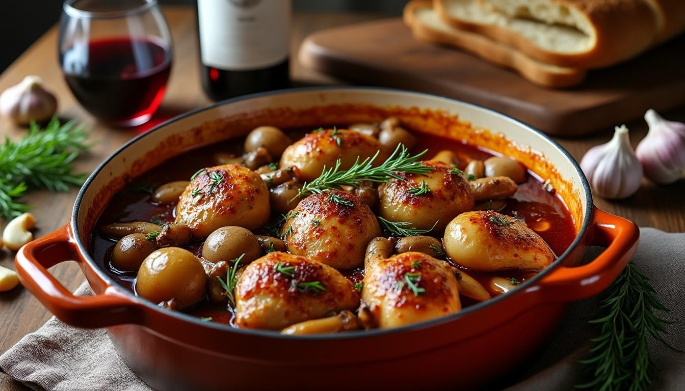 découvrez nos astuces et recettes pour réussir un coq au vin savoureux et traditionnel, un plat authentique qui ravira vos papilles et vos convives.