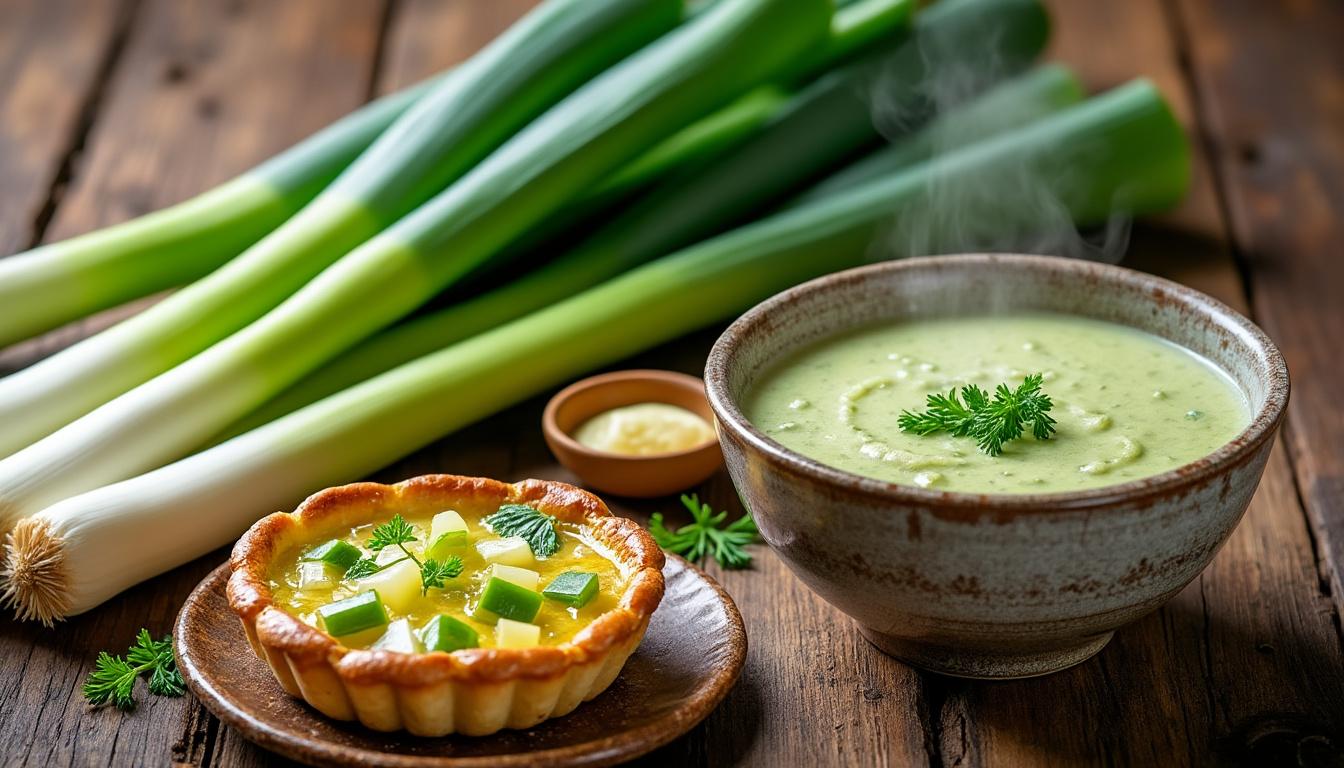 explorez nos recettes faciles et délicieuses mettant en vedette le poireau, parfaites pour toutes les occasions et tous les goûts.