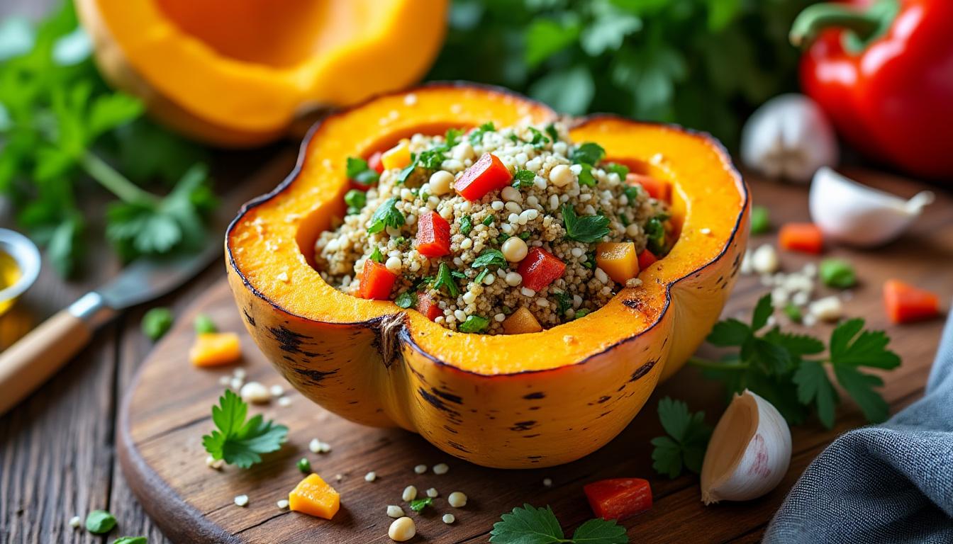 découvrez notre recette facile et savoureuse de butternut farcie, parfaite pour un repas gourmand et réconfortant. suivez nos étapes simples pour un plat délicieux.