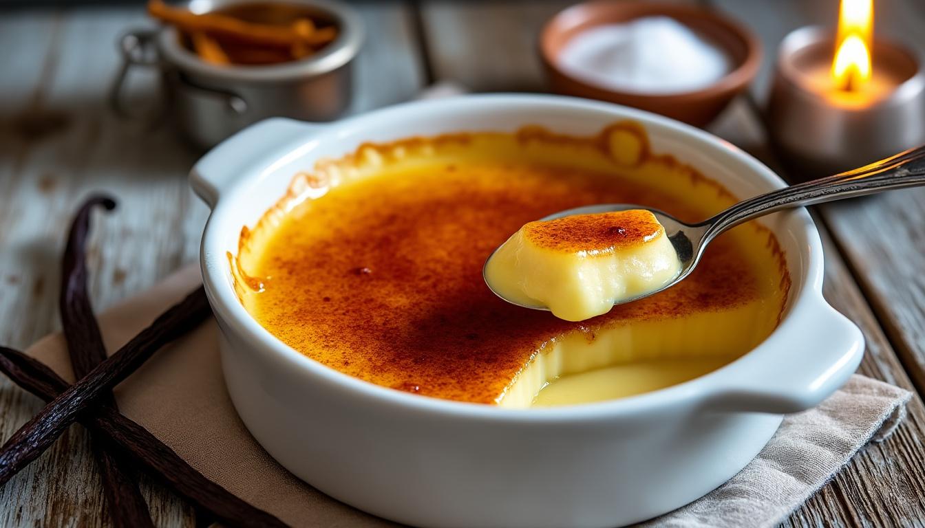 découvrez notre recette simple et rapide de crème brûlée maison, un dessert gourmand au goût délicat pour régaler toute la famille en un rien de temps.