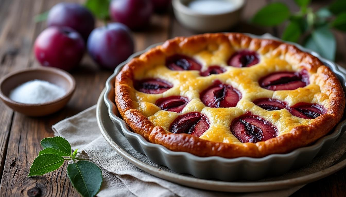 découvrez la recette authentique du clafoutis aux prunes de grand-mère, un dessert savoureux et facile à préparer qui ravira toute la famille.