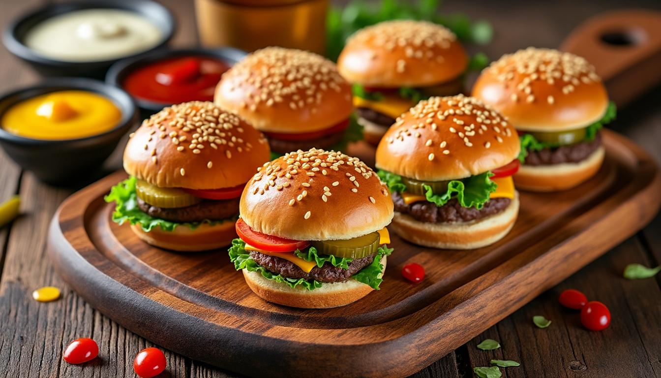 découvrez comment préparer des mini burgers savoureux parfaits pour vos apéritifs. recette simple, astuces gourmandes et idées de présentation pour régaler vos invités.