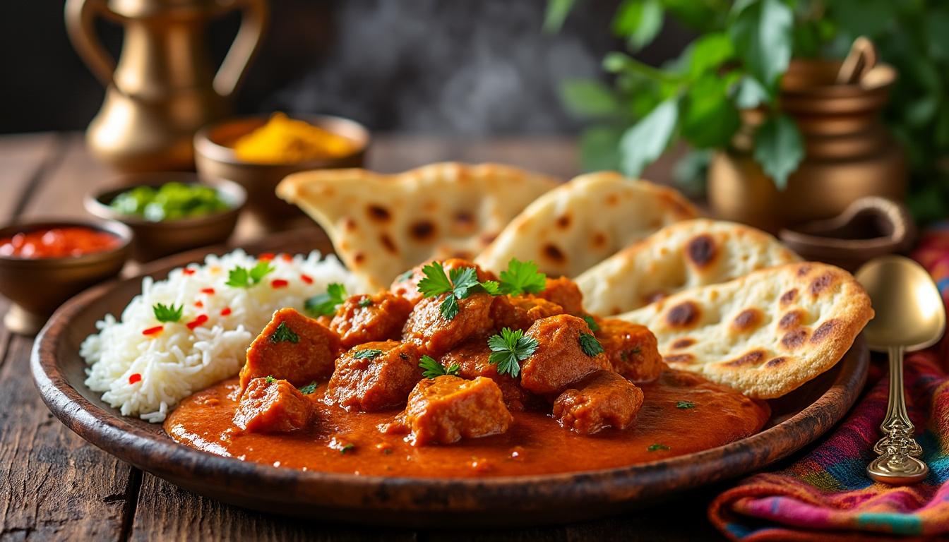 explorez les saveurs riches et authentiques d'un plat indien traditionnel, une expérience culinaire qui vous transporte au cœur de l'inde.