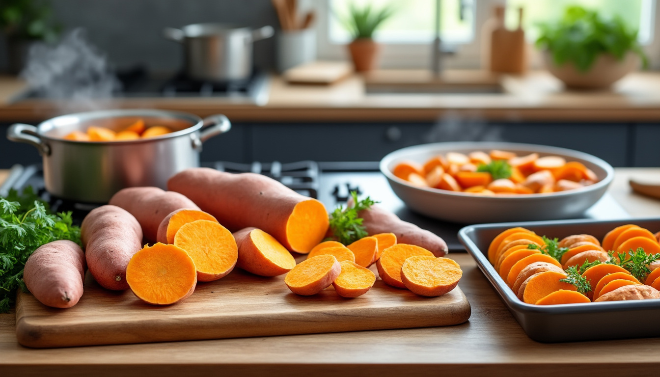découvrez notre guide complet pour réussir parfaitement la cuisson de la patate douce, avec des astuces simples et des méthodes adaptées à toutes vos recettes.