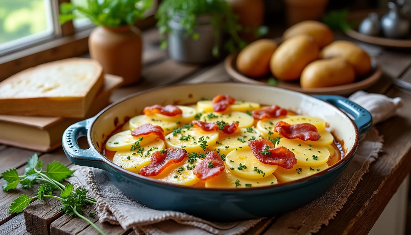 découvrez la recette traditionnelle de la tartiflette grand-mère, un plat convivial et savoureux parfait pour réchauffer vos repas en famille ou entre amis.