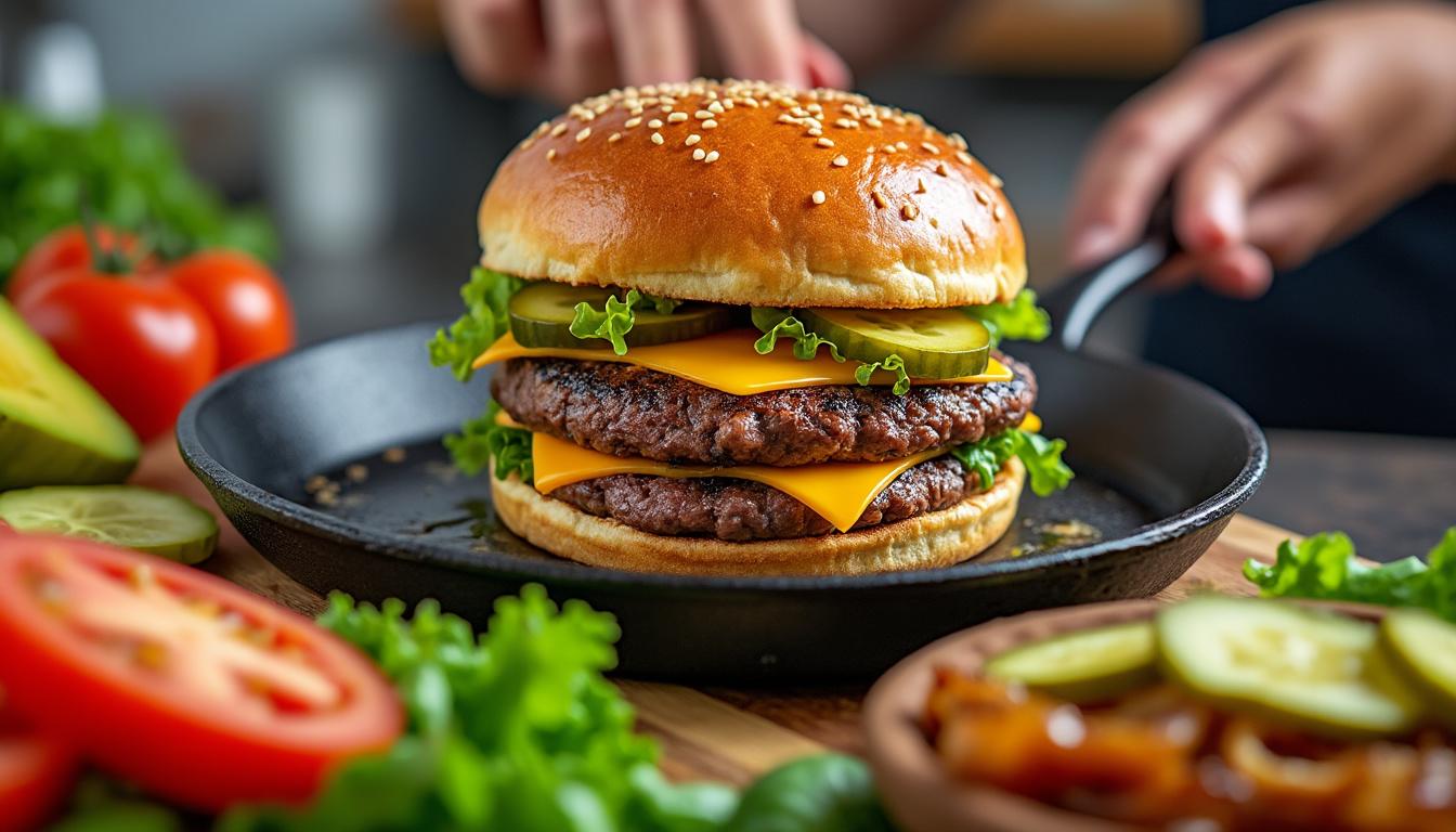 découvrez notre recette de hamburger maison facile à préparer pour un burger savoureux et gourmand. suivez nos conseils pour réussir un délicieux repas fait maison.