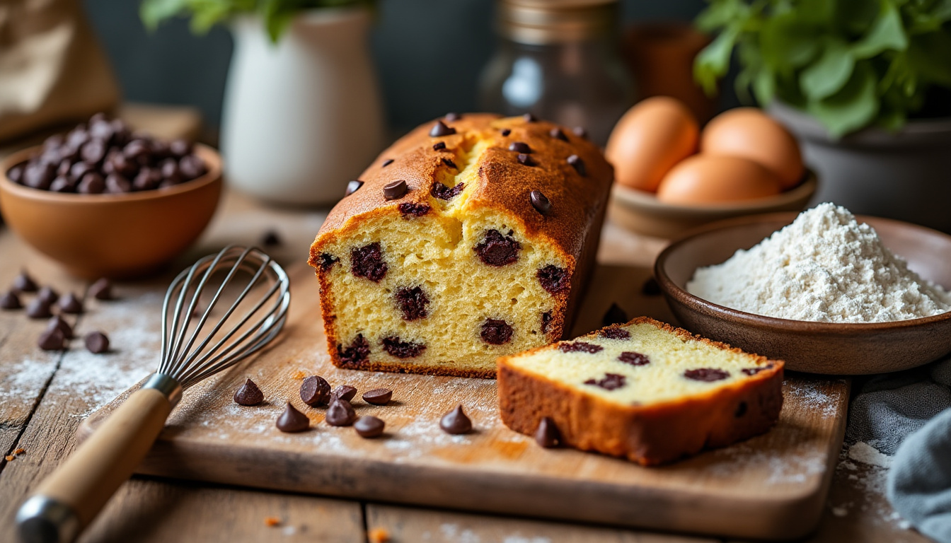 découvrez notre recette facile pour préparer un cake aux pépites de chocolat moelleux et gourmand, parfait pour toutes les envies sucrées.