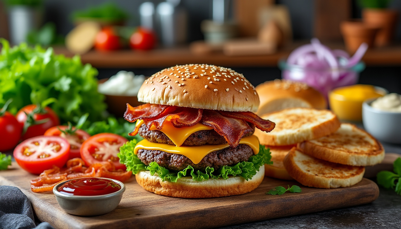 découvrez comment préparer une recette de burger maison savoureuse, facile et rapide, pour un repas gourmand qui plaira à toute la famille.