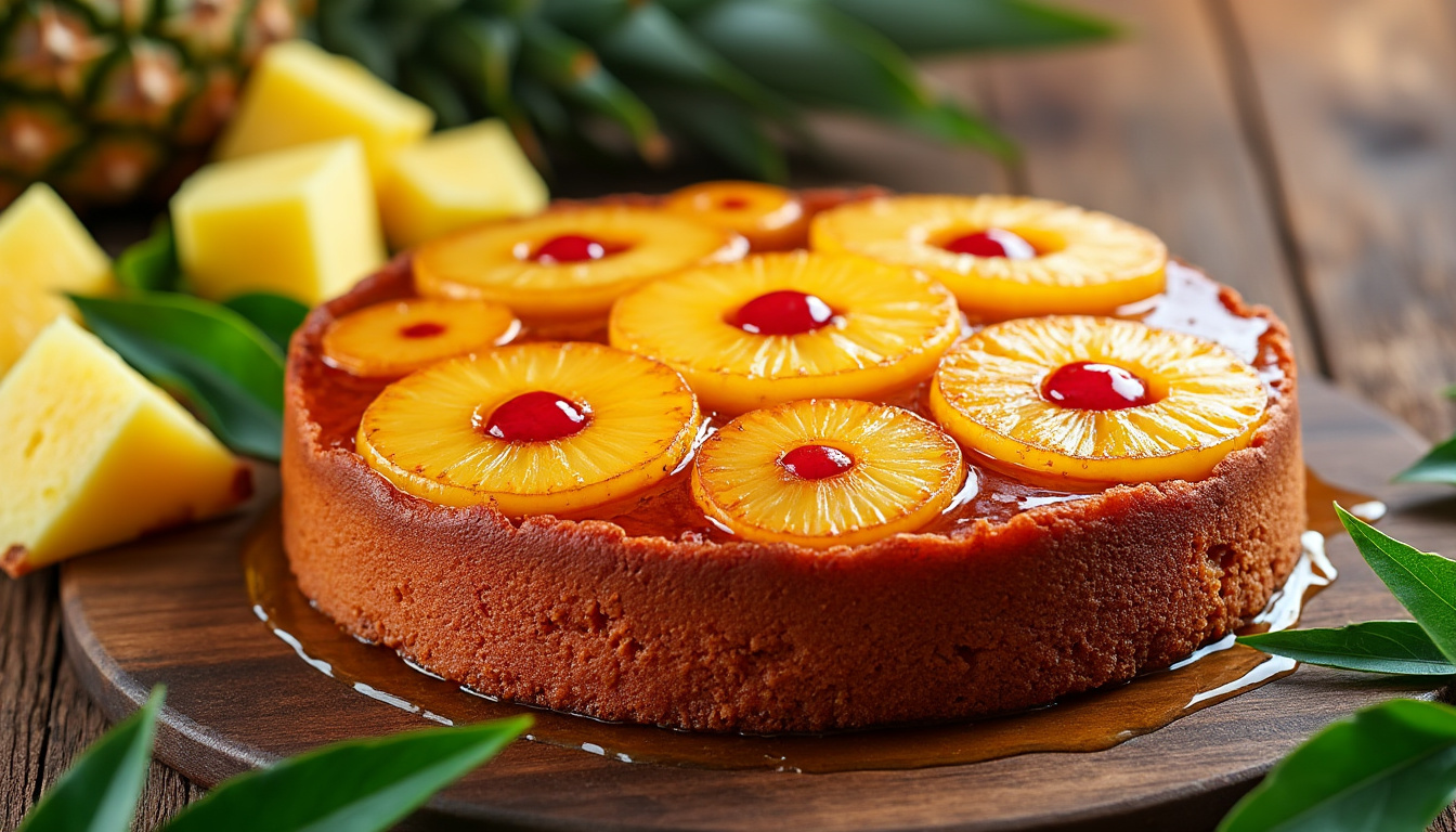 découvrez une recette facile pour préparer un gâteau à l'ananas moelleux et savoureux, parfait pour toutes les occasions gourmandes.