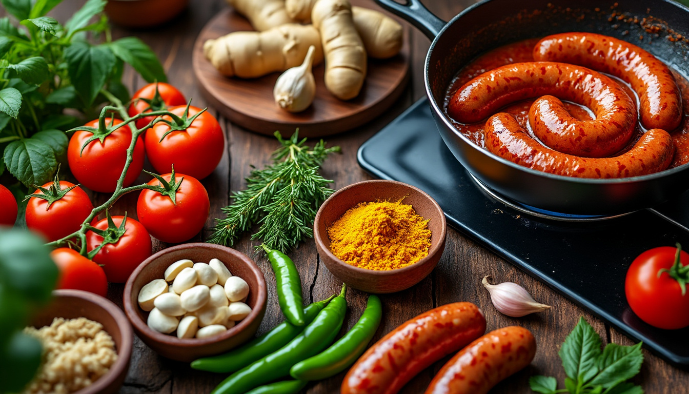 découvrez la recette traditionnelle du rougail saucisses, un plat savoureux de la réunion. apprenez à préparer facilement ce mets épicé et convivial pour un voyage culinaire exotique.