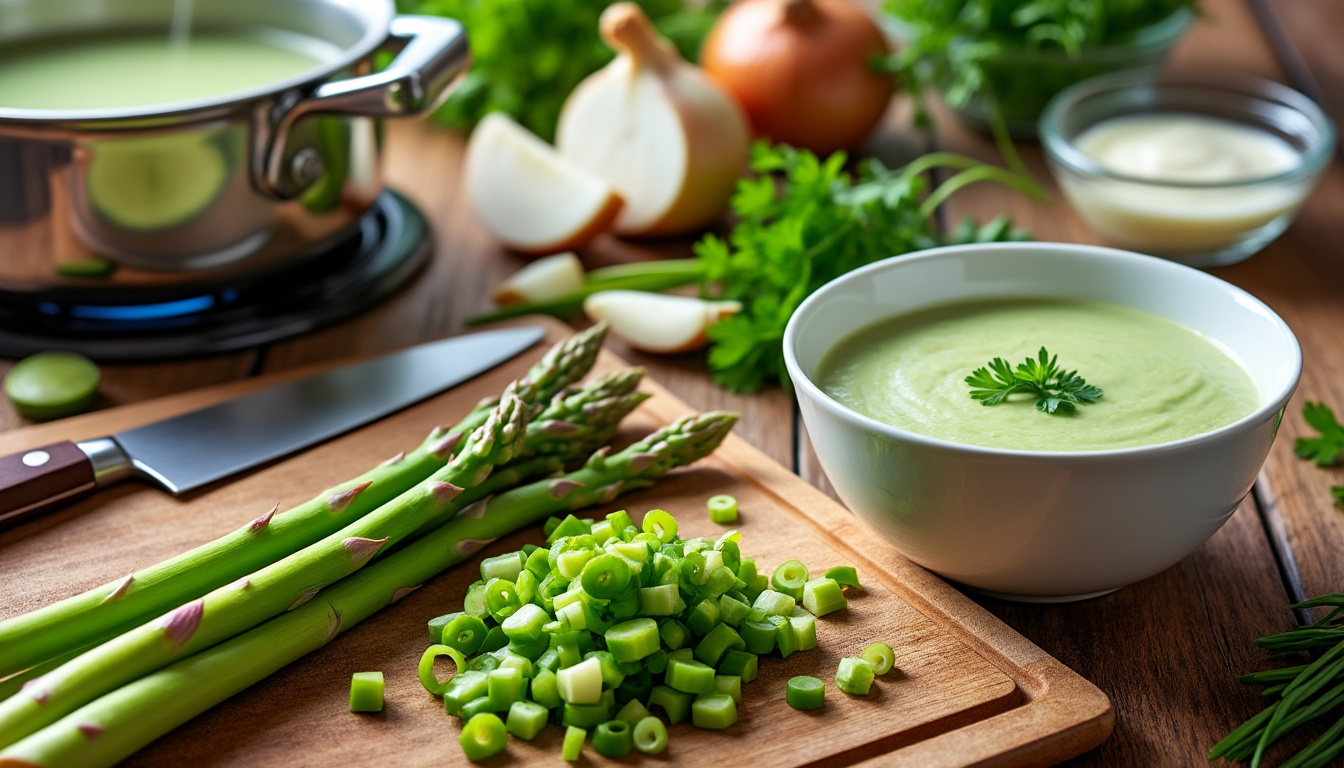 découvrez comment préparer un velouté d’asperges onctueux et savoureux grâce à notre recette simple et rapide, idéale pour un repas léger et gourmand.