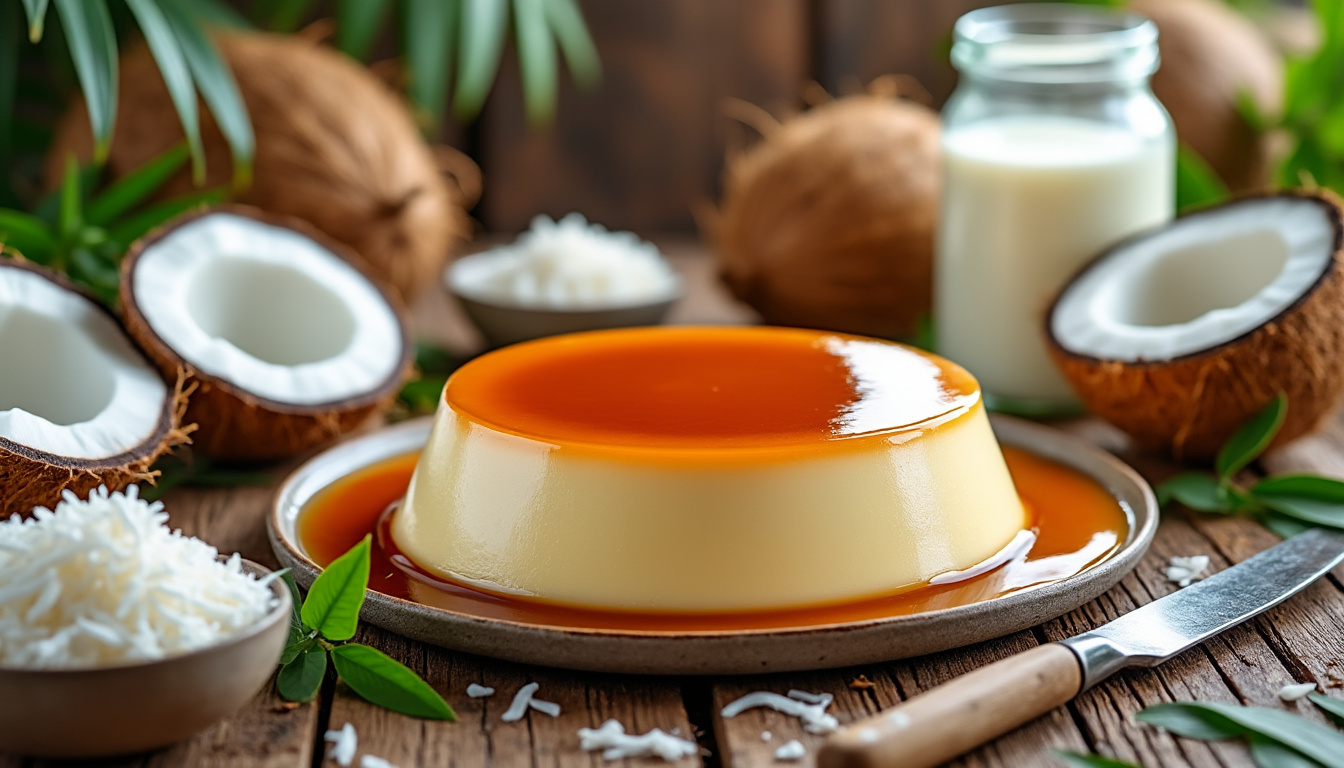découvrez une recette facile et rapide pour préparer un délicieux flan coco maison, parfait pour un dessert gourmand en toute simplicité.