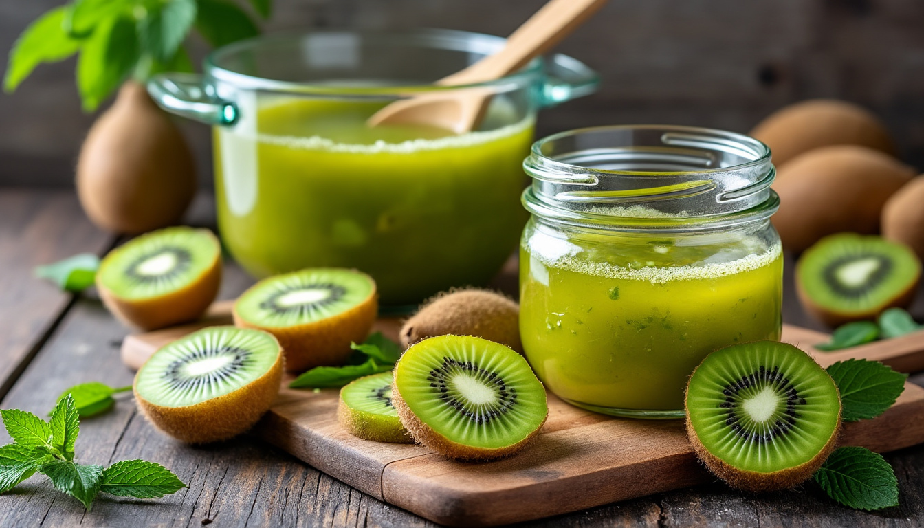 découvrez comment préparer une délicieuse confiture de kiwi maison facilement avec notre recette simple et rapide, pour un goût frais et naturel à chaque cuillerée.