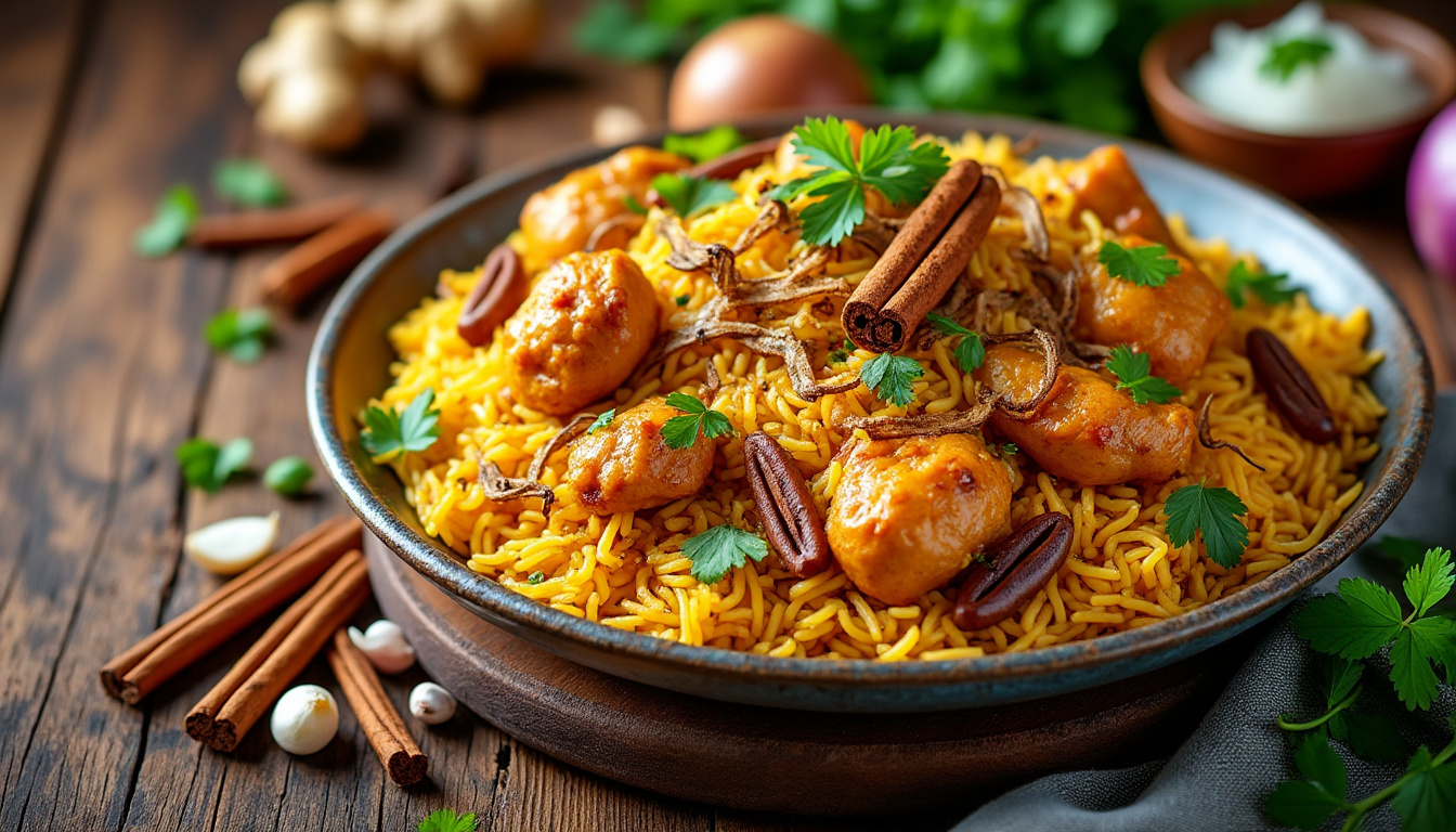apprenez à préparer un poulet biryani savoureux et authentique chez vous grâce à notre recette facile et détaillée.