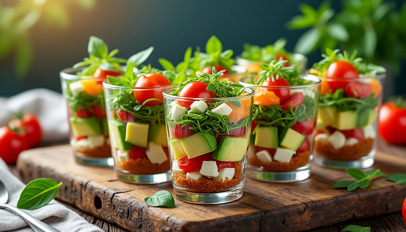 découvrez des idées simples et originales pour réussir vos verrines apéritives et impressionner vos invités avec des recettes faciles et savoureuses.