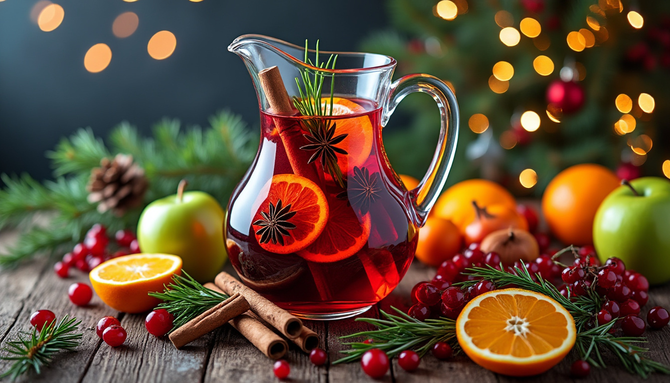 découvrez comment préparer une sangria de noël originale et savoureuse pour impressionner vos invités lors des fêtes avec des ingrédients festifs et une touche d'originalité.